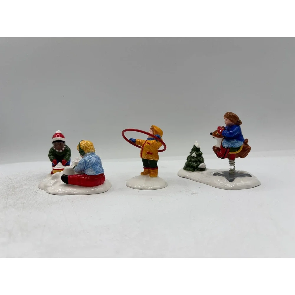 Department 56 1995 Vintage Original Snow Village Frosty Playtime Set of 3 54860